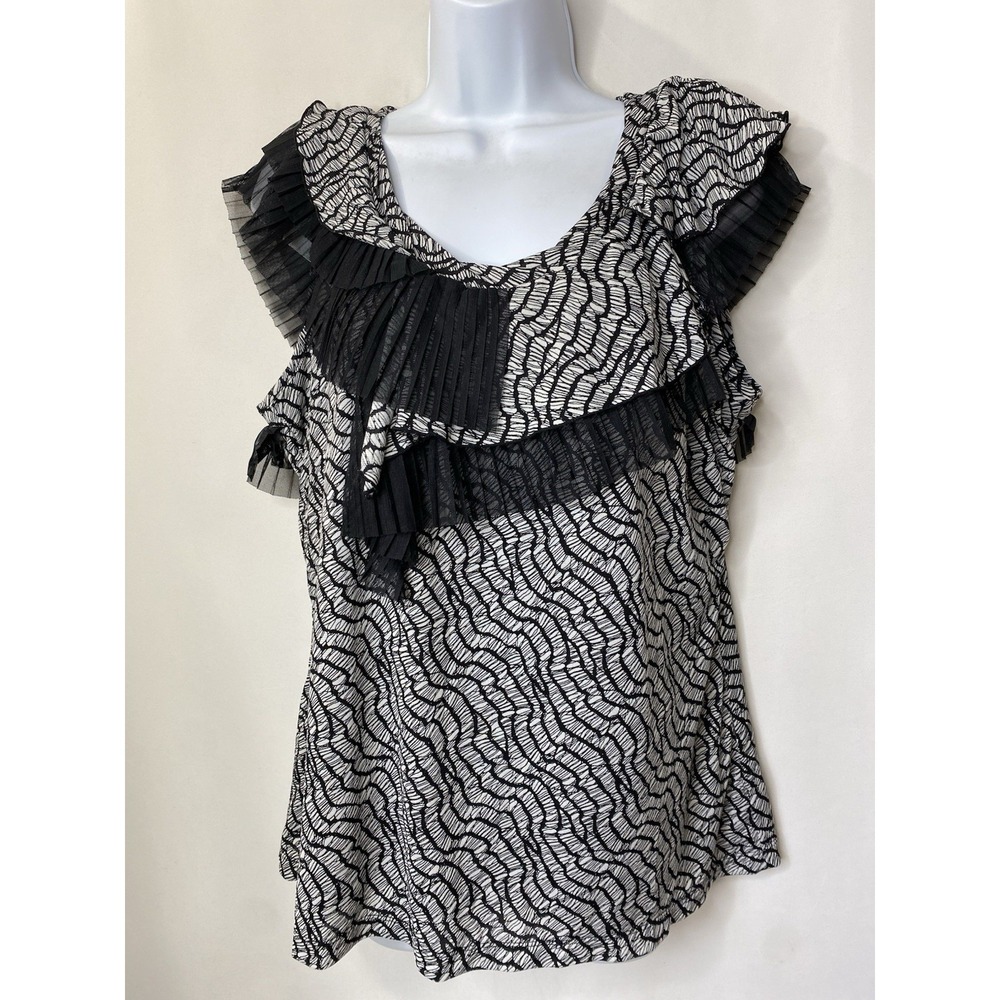 Worthington Womens Shirt Size XL Rocker Chick Whimsygoth Edgy Rave Punk Egirl
